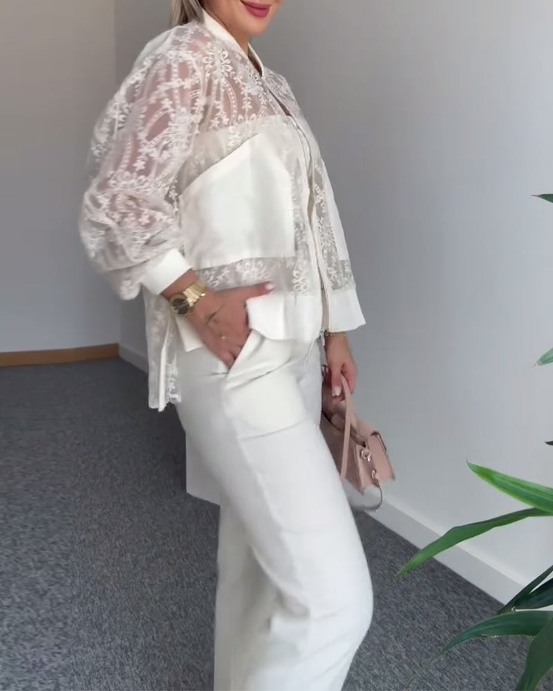 Isabella | Solid Lace Coat
