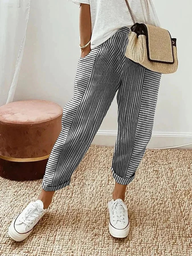 Tahlia | Striped Linen Pants