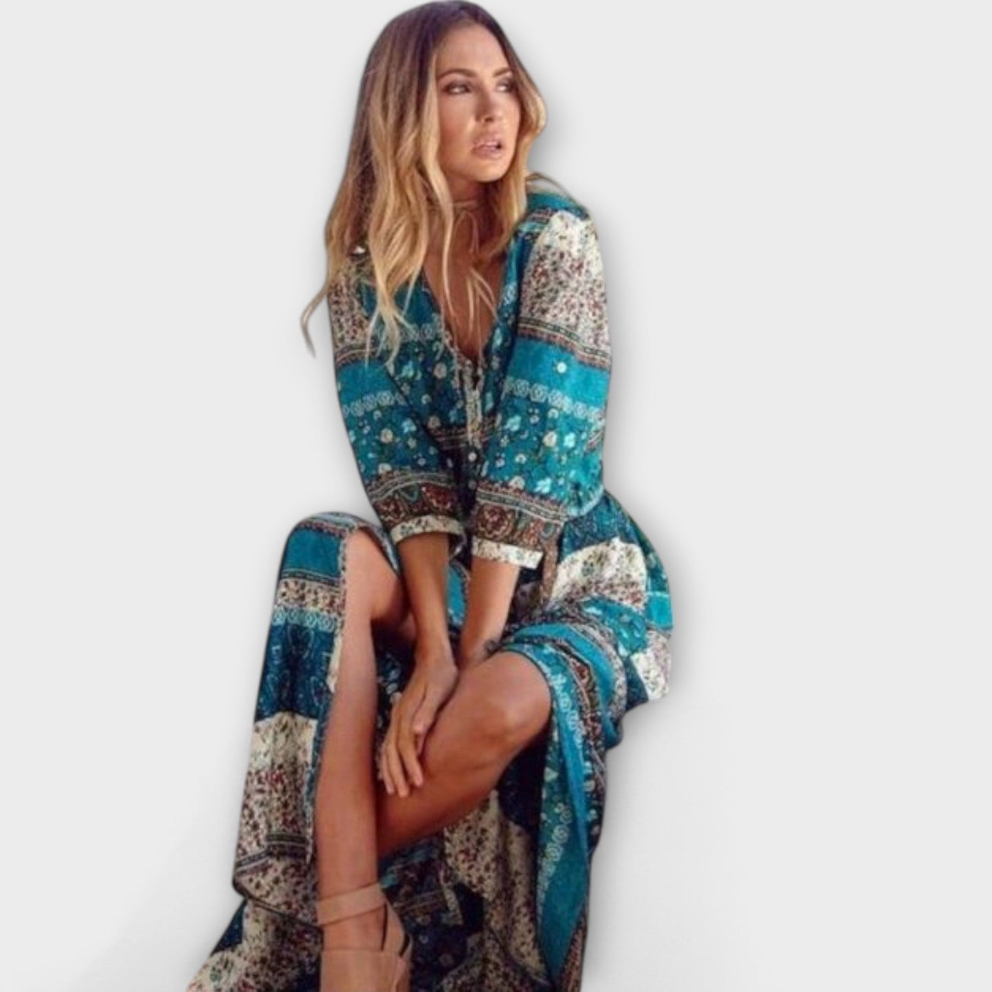 Isalina | Boho Midi Dress