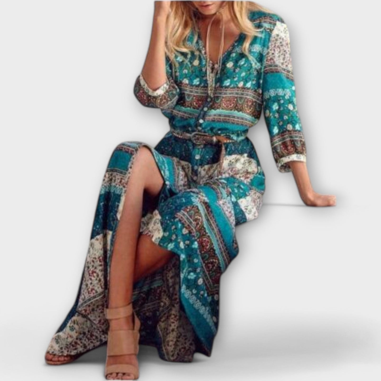 Isalina | Boho Midi Dress