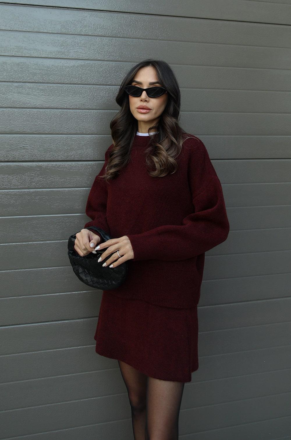 Kaelia | Knitted Top & Skirt Set
