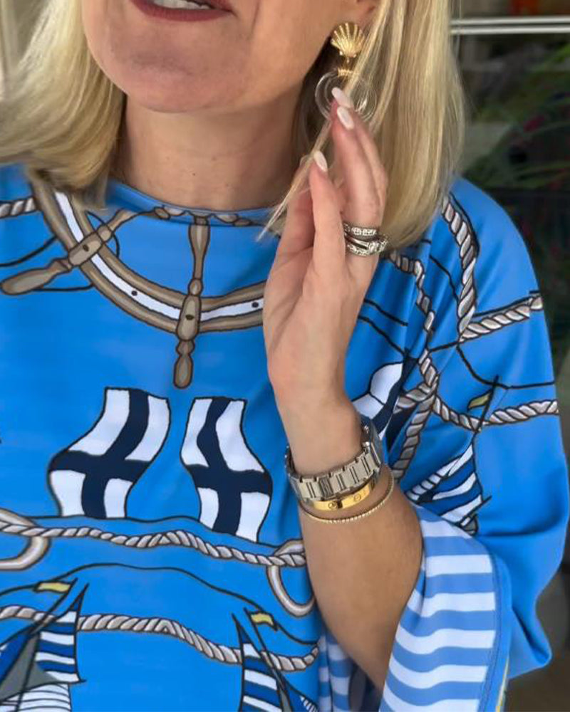 Kaela | Sail Print Casual Top