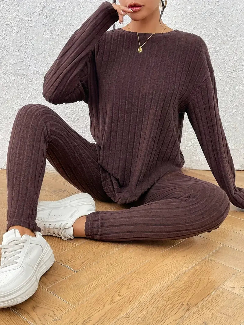 Avelyn | Cozy Ribbed 2-Piece Lounge Set