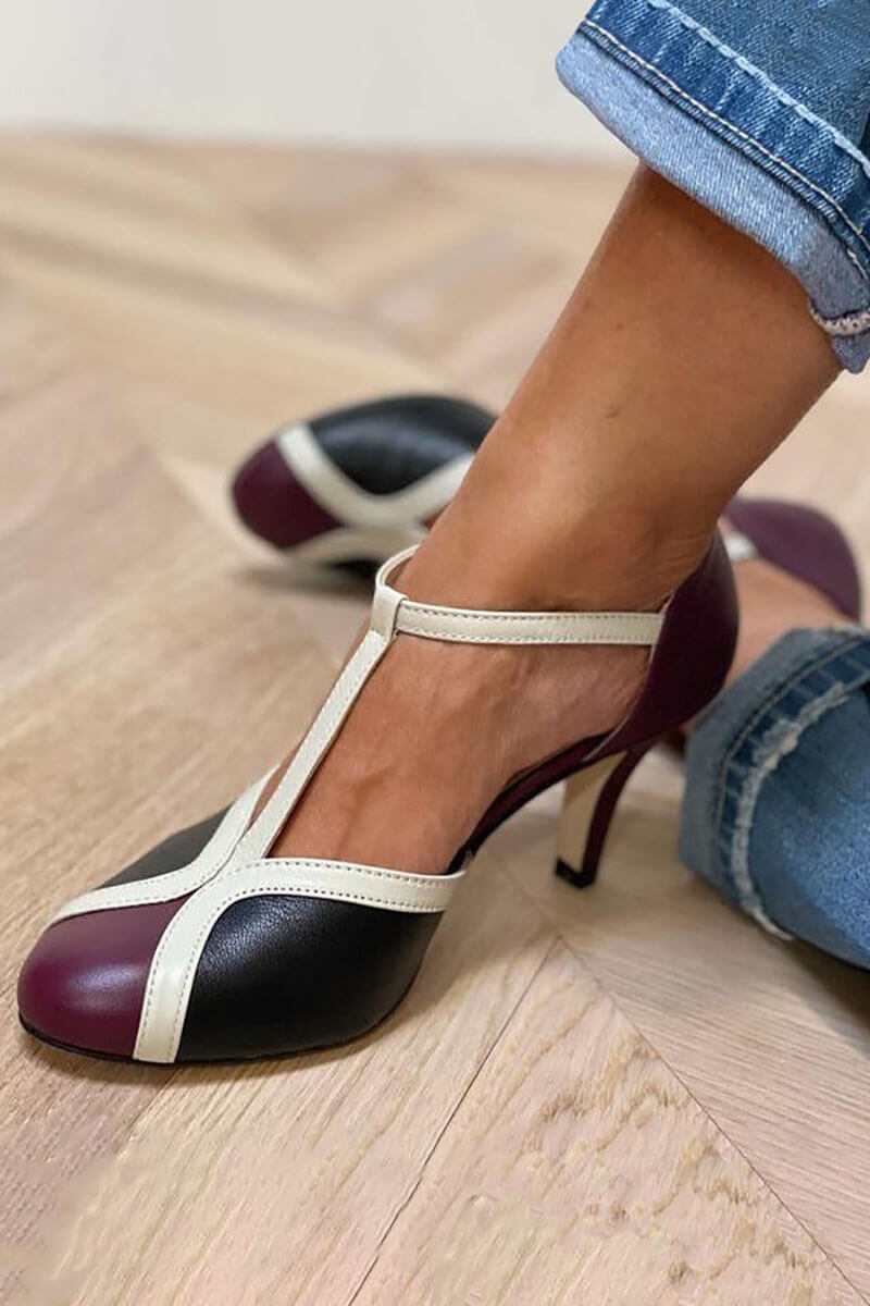 Virella | Comfortable T-Strap Heels