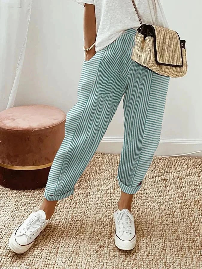 Tahlia | Striped Linen Pants