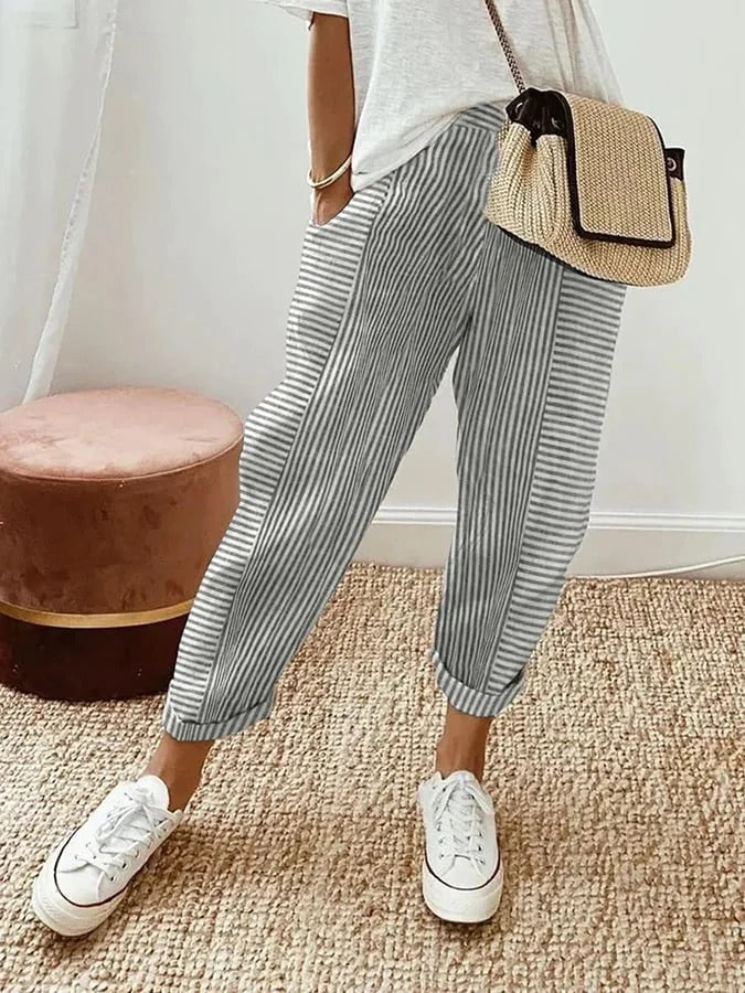 Tahlia | Striped Linen Pants