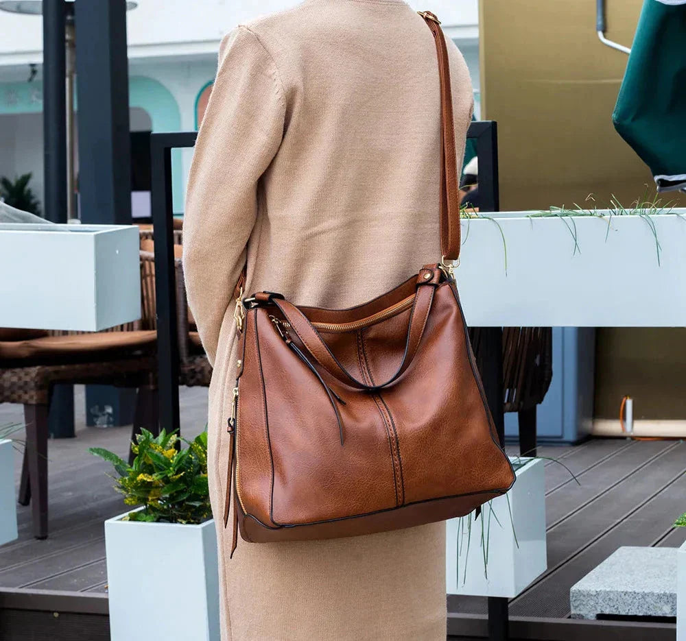 Serena | Soft Leather Hobo Bag