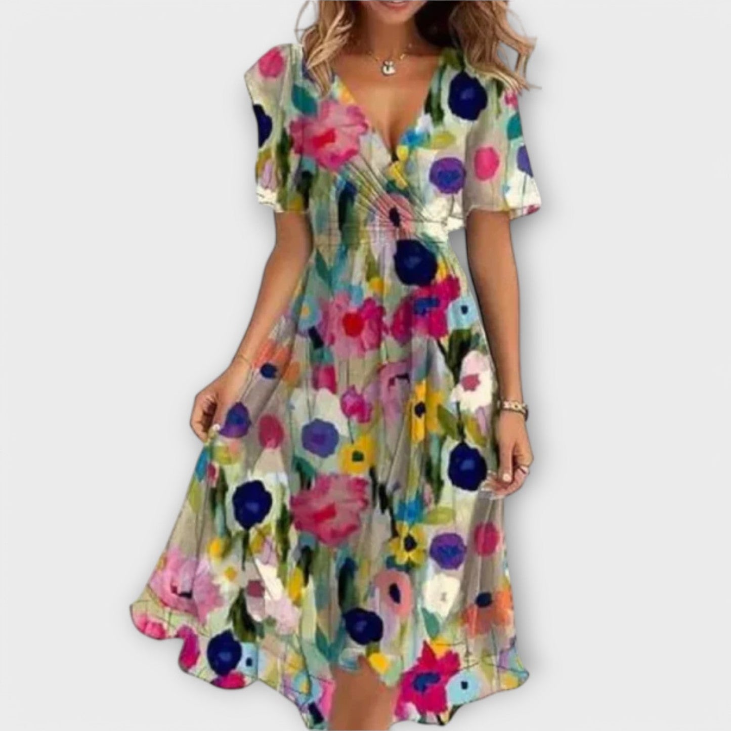 Thalina | V-Neck Ladies’ Dress