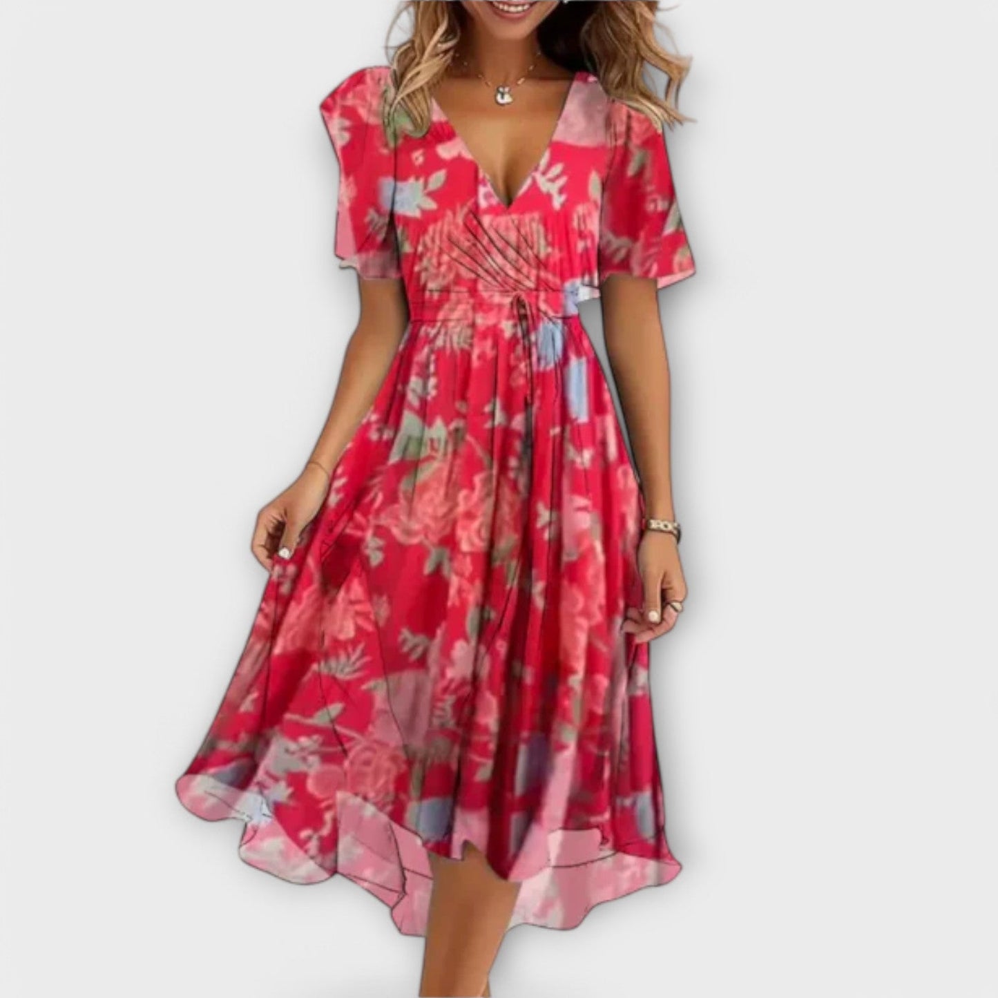 Thalina | V-Neck Ladies’ Dress