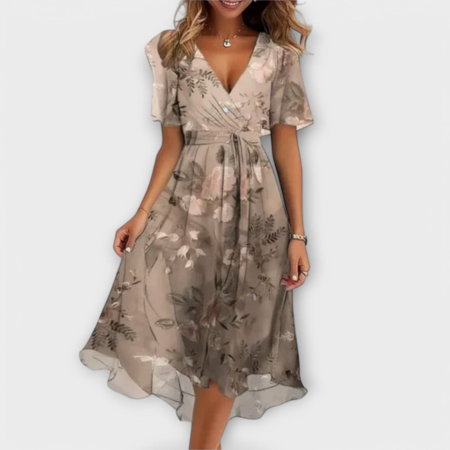 Thalina | V-Neck Ladies’ Dress