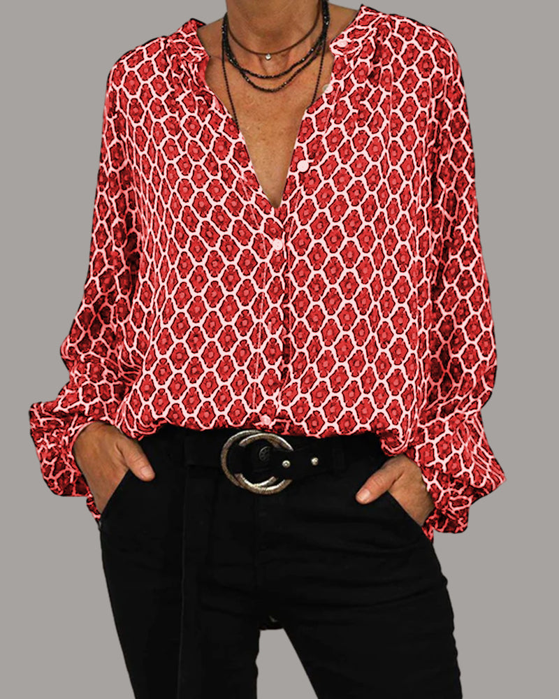 Elara | Casual V-Neck Blouse