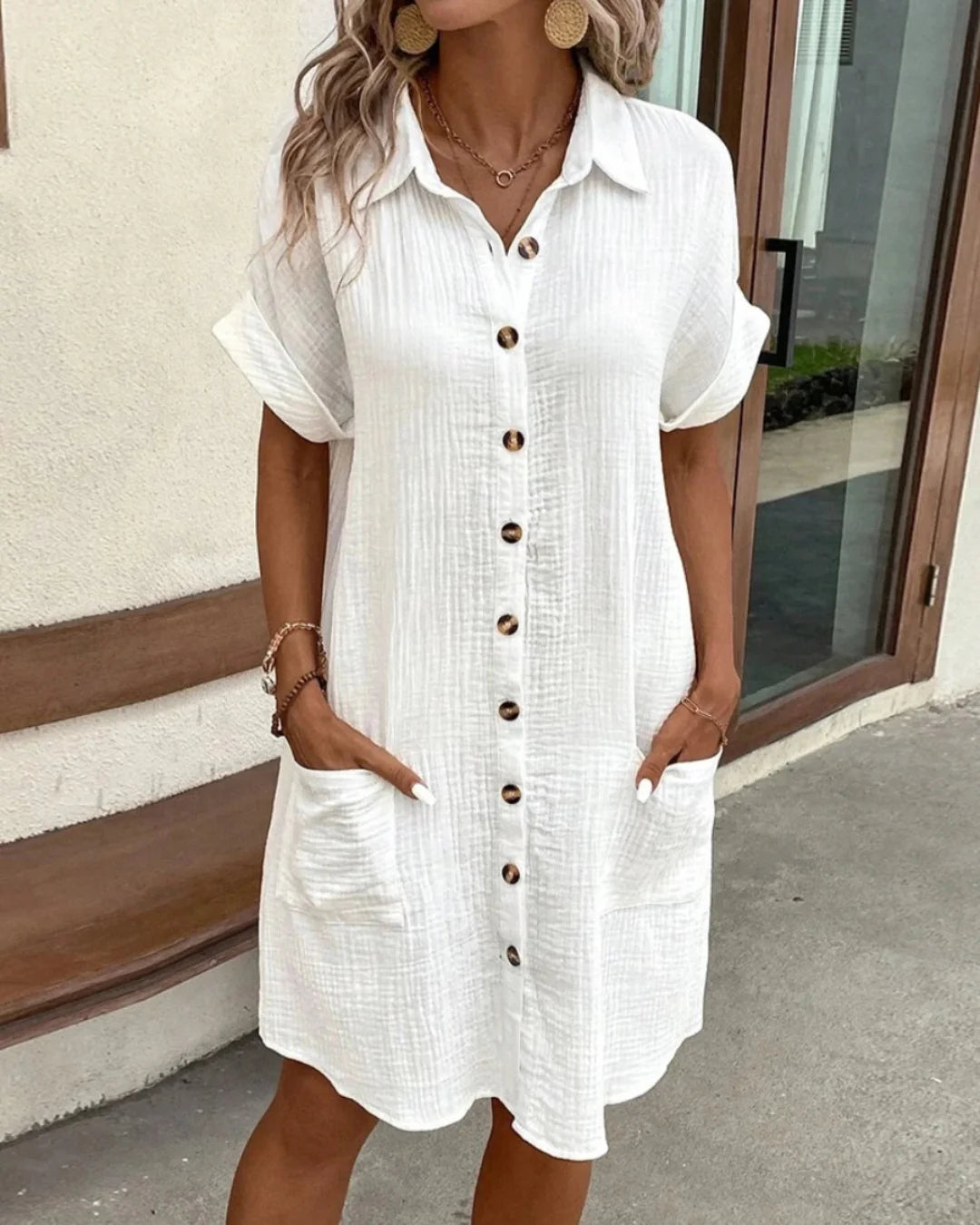 Thalina | Elegant V-Neck Summer Dress