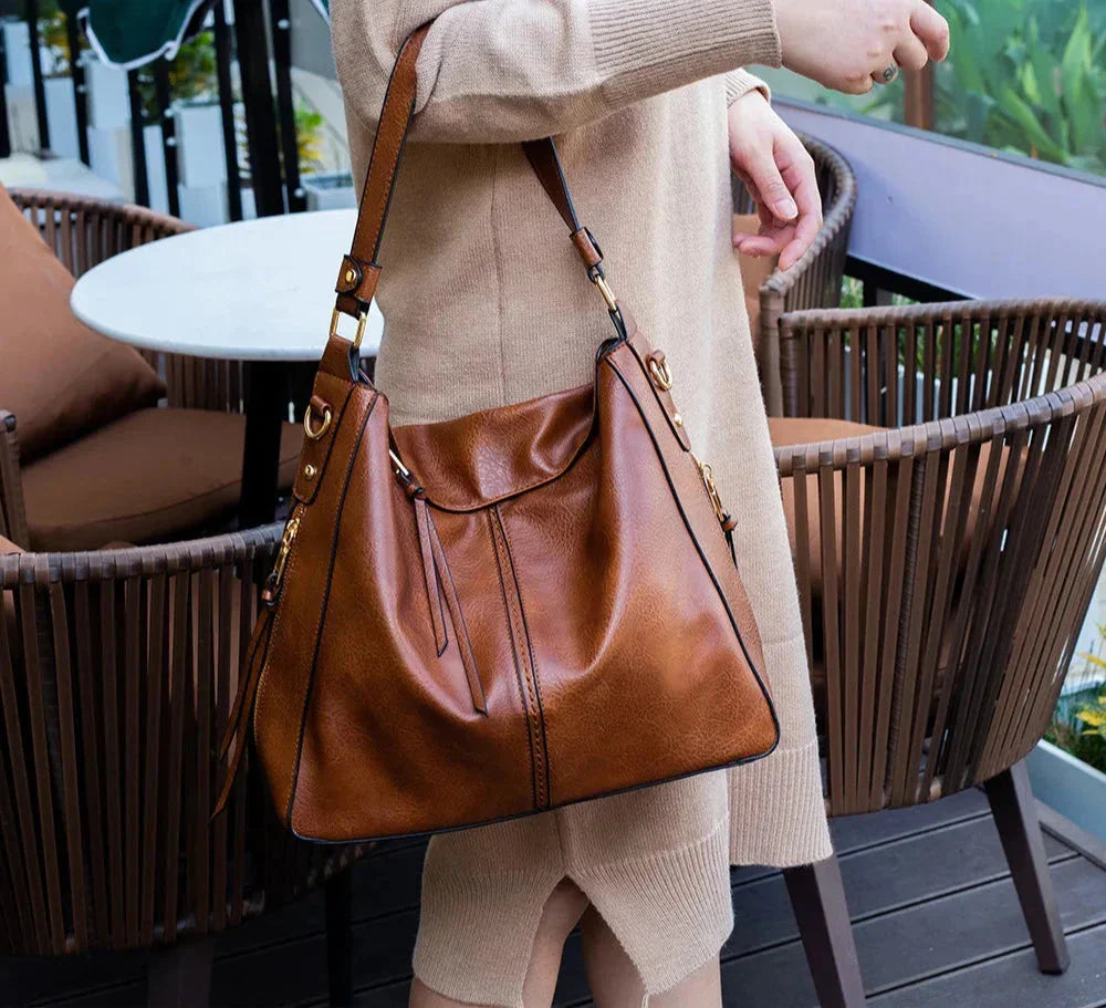Serena | Soft Leather Hobo Bag