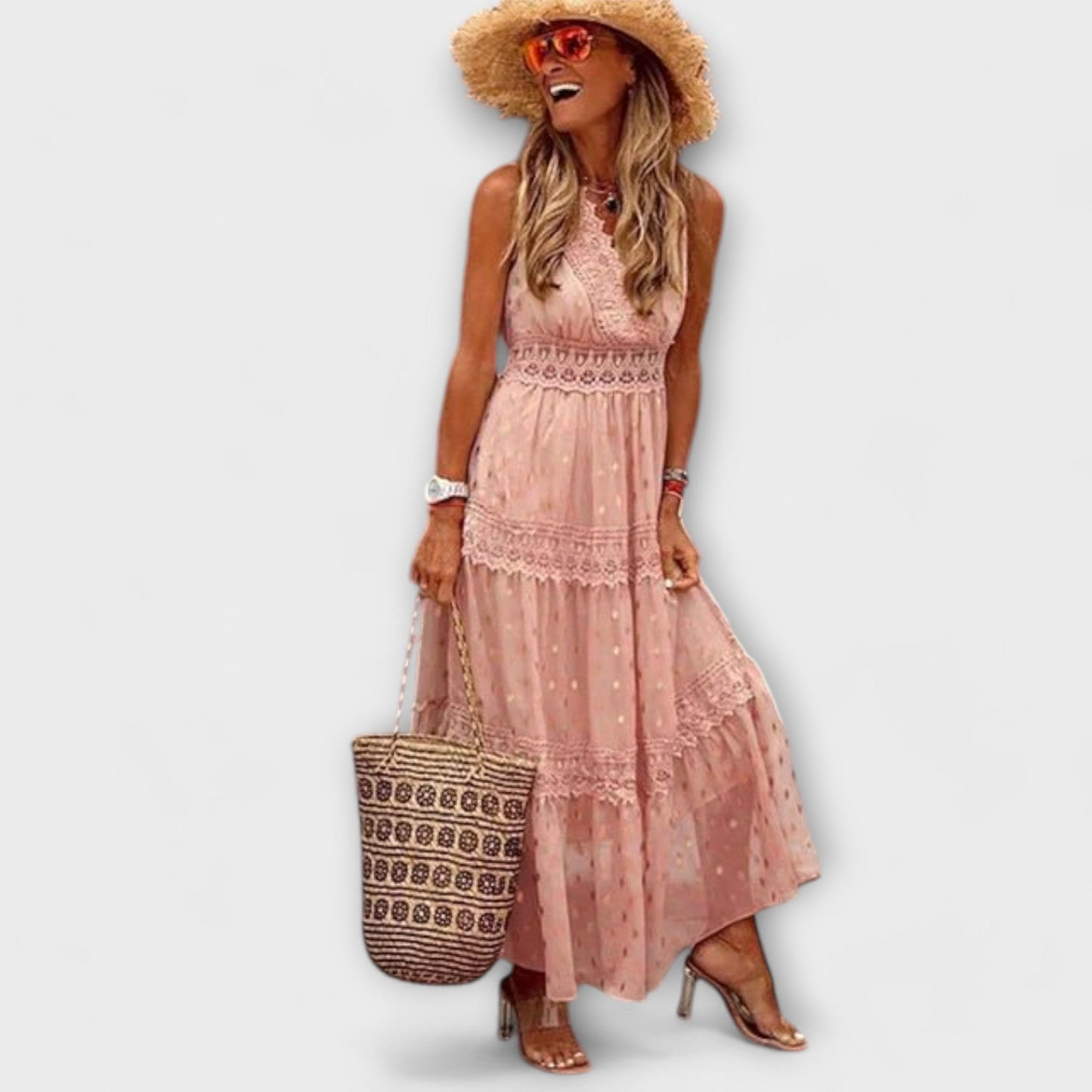 Isalyn | Lace Boho Maxi Dress