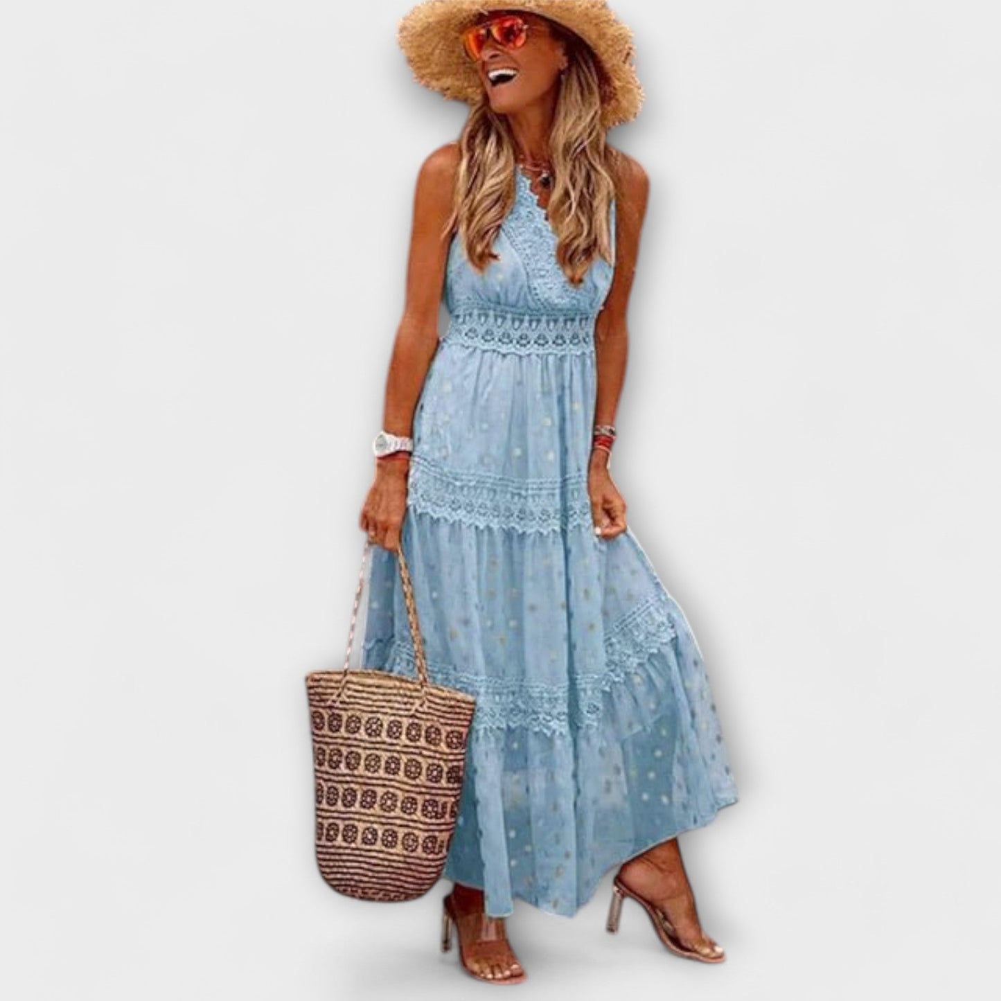 Isalyn | Lace Boho Maxi Dress