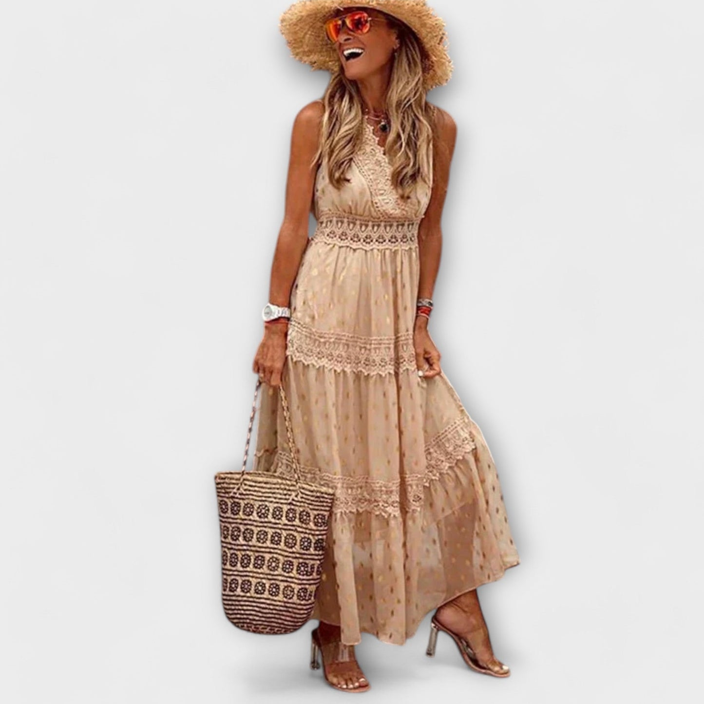 Isalyn | Lace Boho Maxi Dress