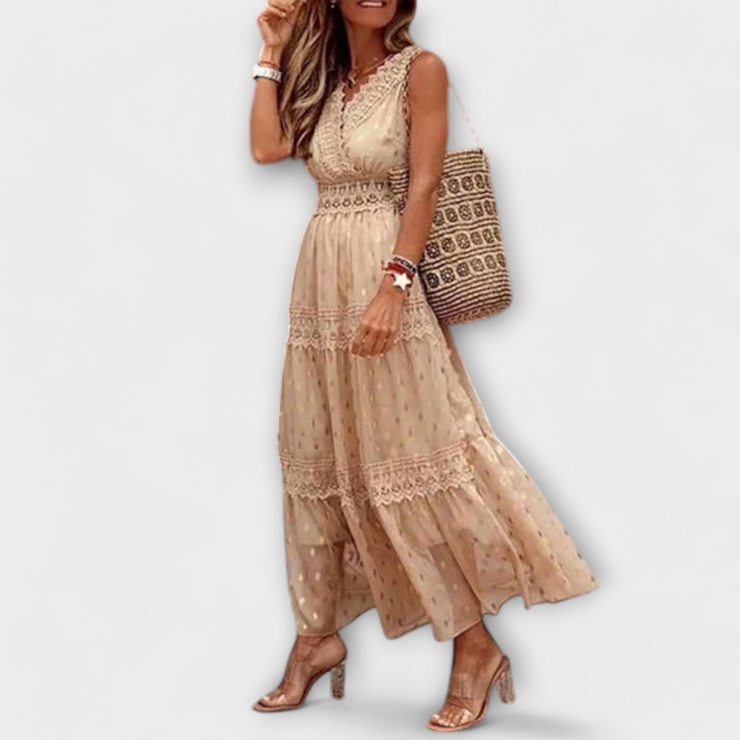 Isalyn | Lace Boho Maxi Dress