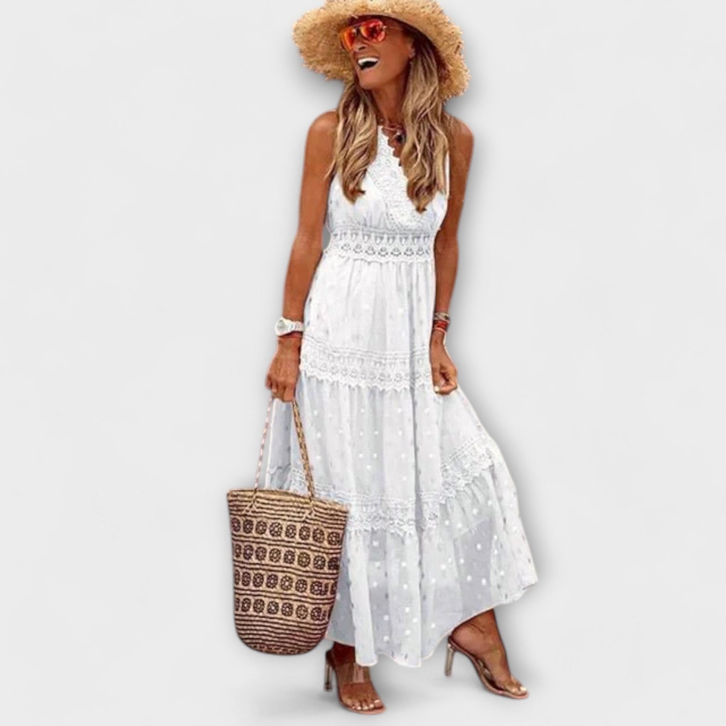 Isalyn | Lace Boho Maxi Dress