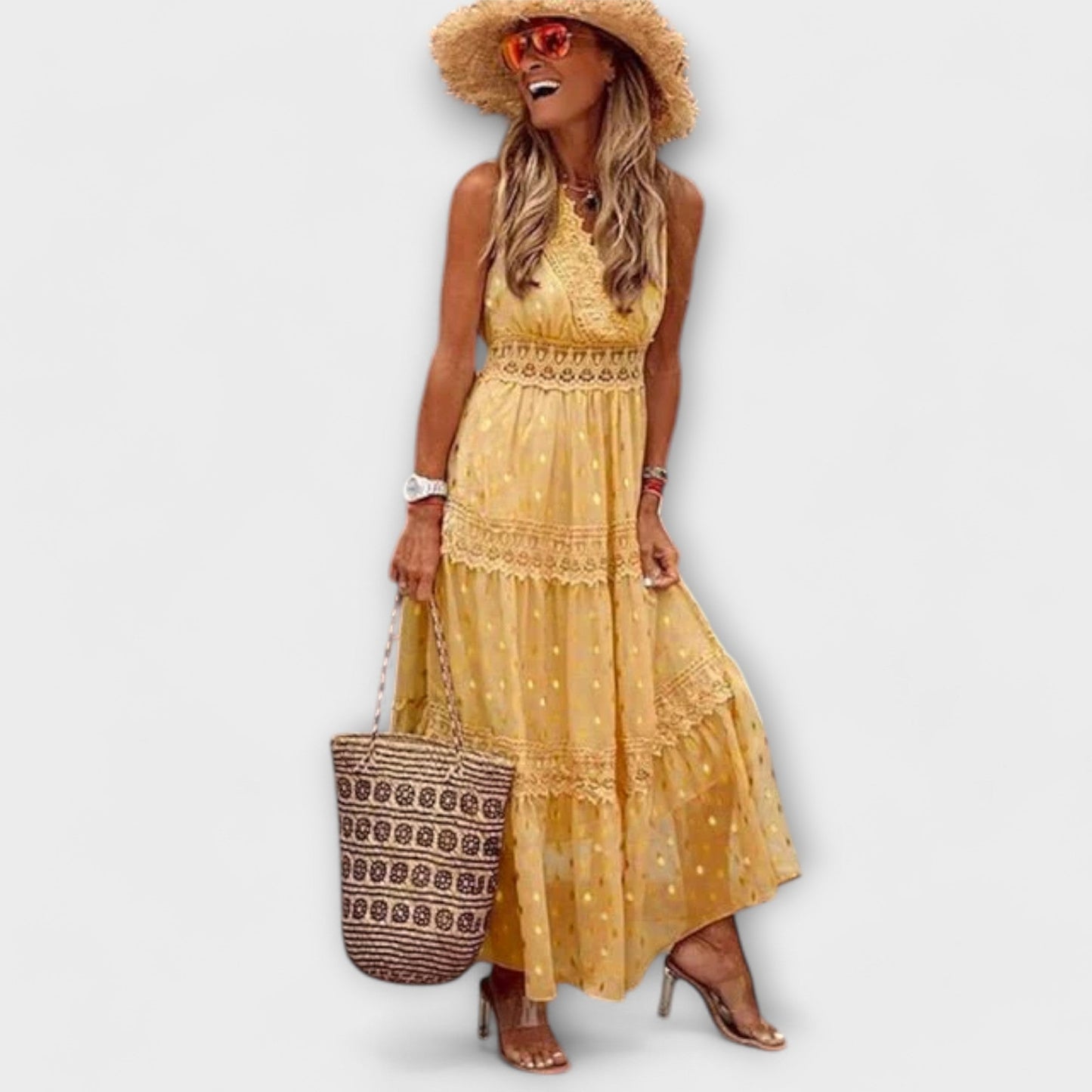 Isalyn | Lace Boho Maxi Dress
