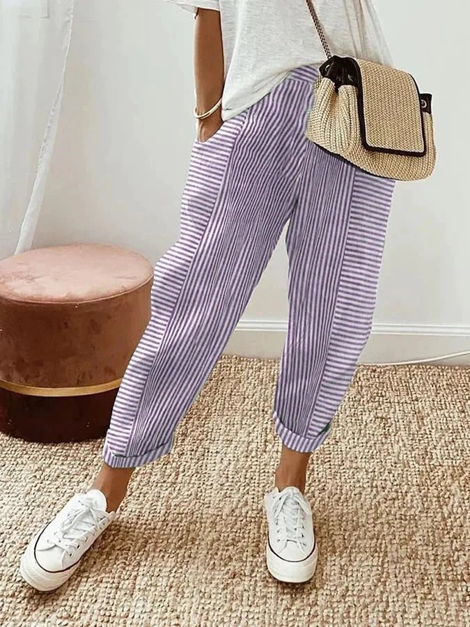 Tahlia | Striped Linen Pants