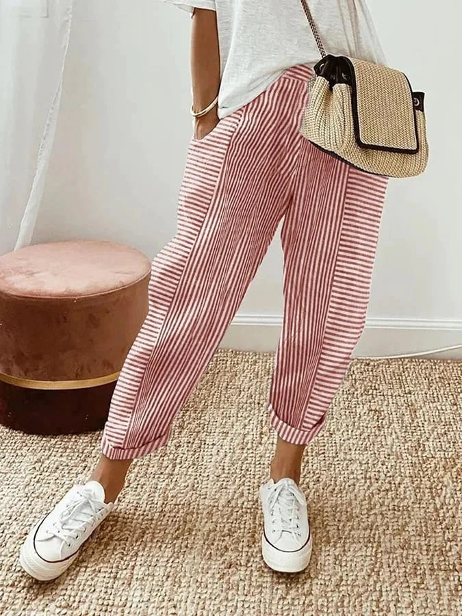 Tahlia | Striped Linen Pants