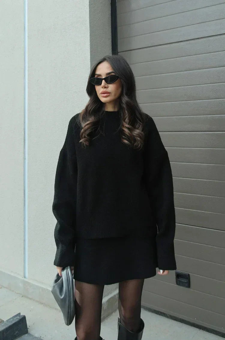Kaelia | Knitted Top & Skirt Set