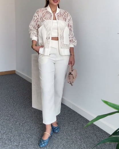 Isabella | Solid Lace Coat
