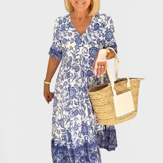 Alisette | V-Neck Floral Dress