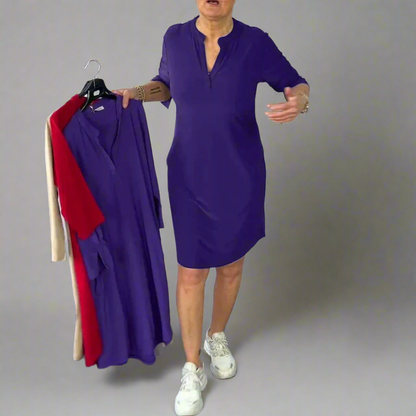 HANNEKE | SIMPLE V-NECK DRESS