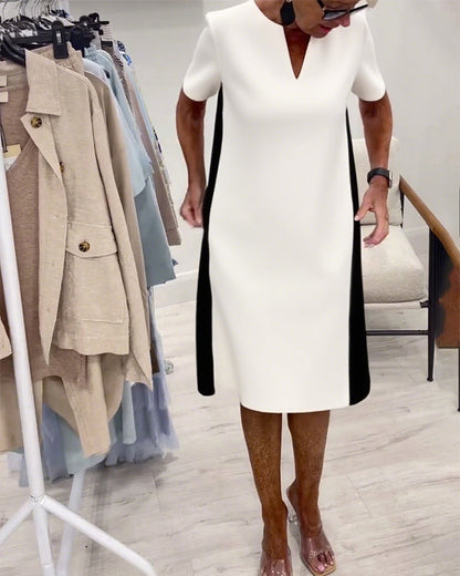 Liora | Contrast Shift Dress