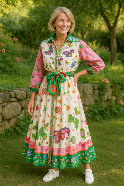 Lioren | Patterned Long Dress