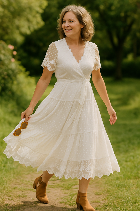 Liora | V-Neck Midi Dress