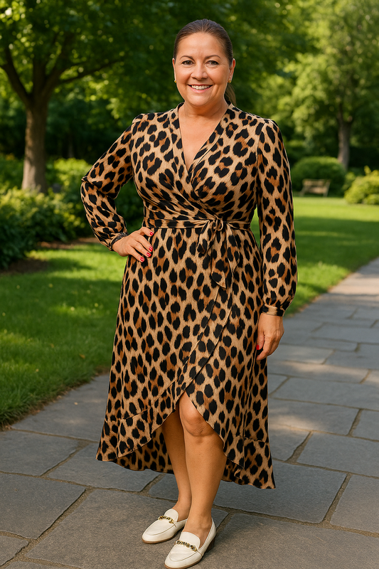 Valira | Casual Leopard V-Neck Blouse