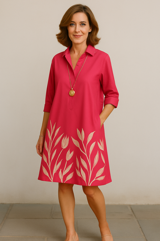 Liora | Collared Shirt Dress