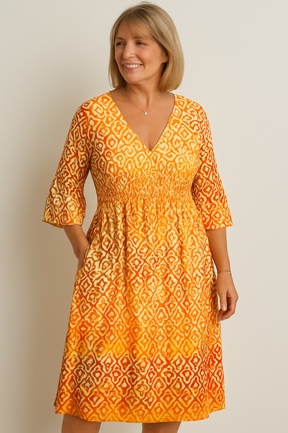 Liora | Casual Boho V-Neck Dress