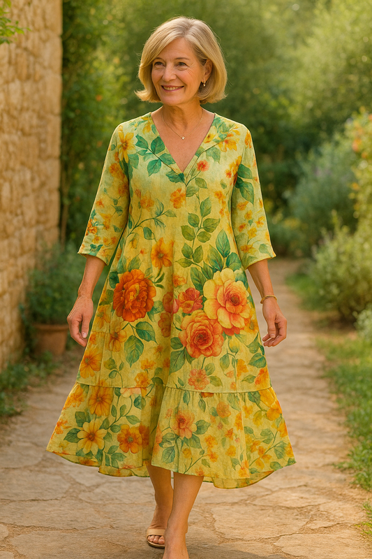 Soraya | Vintage Boho Floral Dress