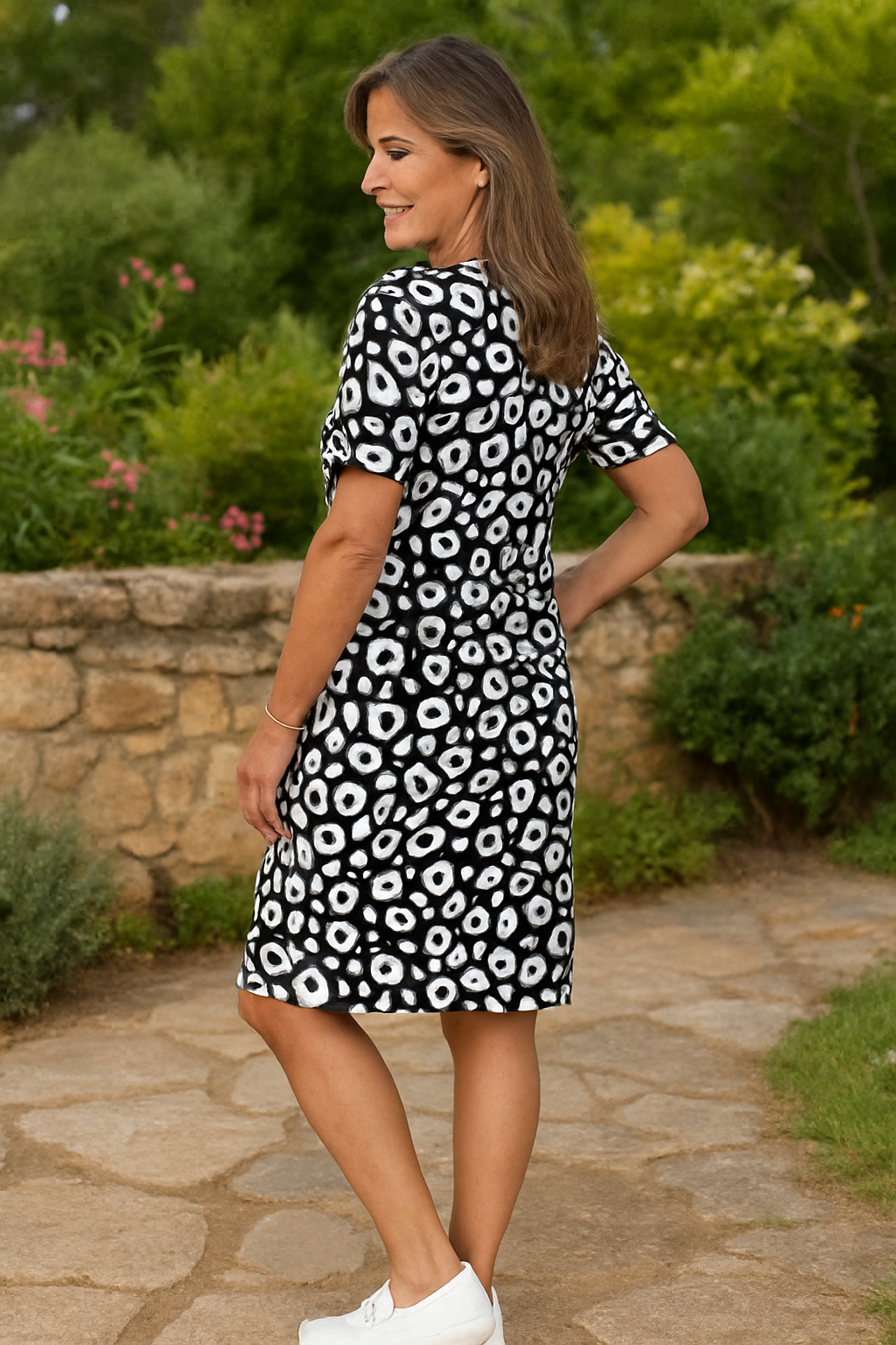 Leona | Printed V-Neck Dress