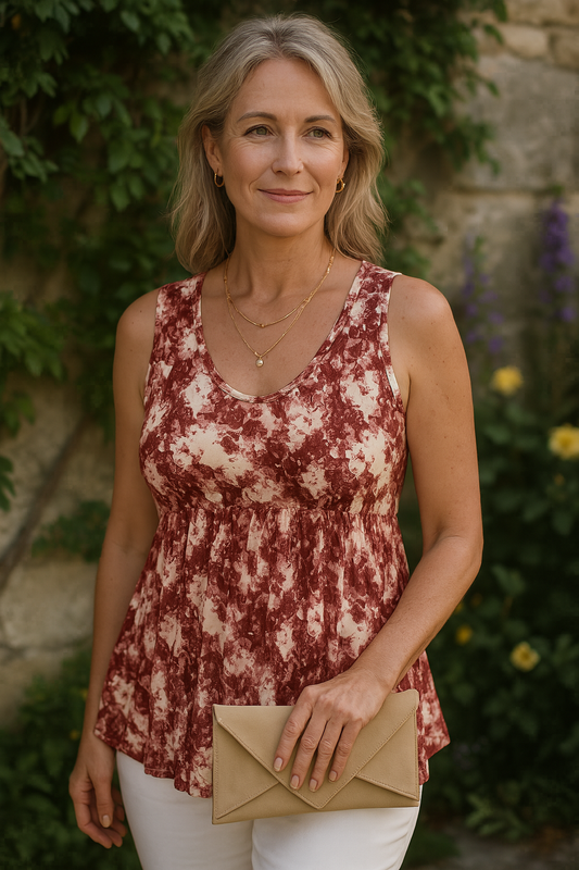 Isabella | Printed Sleeveless Tank Top