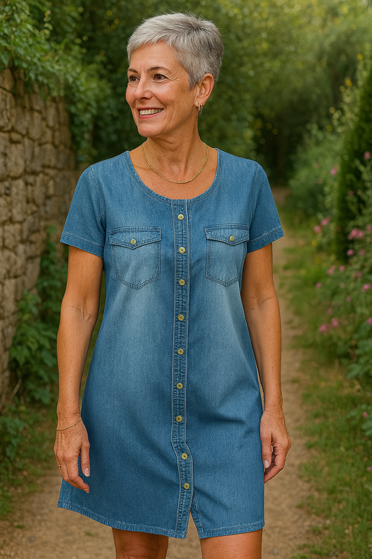 Lunessa | Soft Blue Comfort Dress
