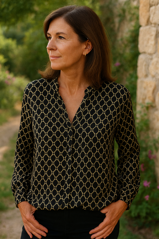 Elara | Casual V-Neck Blouse