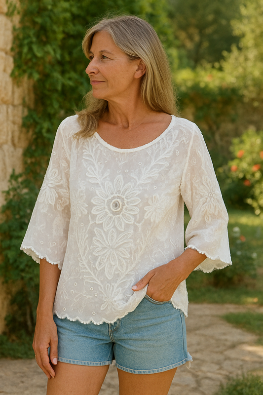 Eloria | Urban Flair Blouse with Butterfly Sleeves