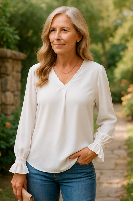 Serena | Luxe V-Neck Blouse