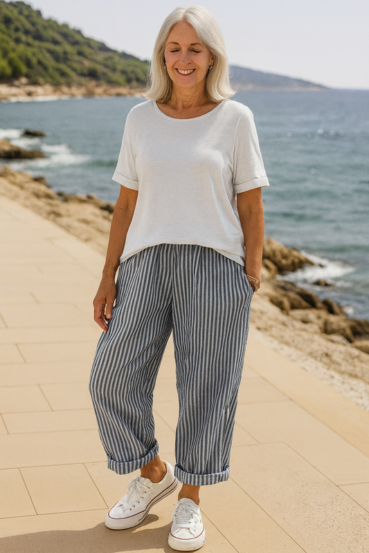 Tahlia | Striped Linen Pants