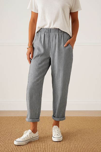 Tahlia | Striped Linen Pants