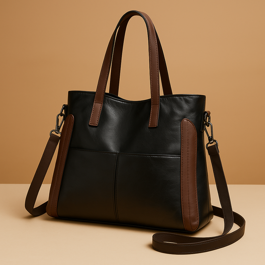 Indira | Classic Indigo Leather Handbag