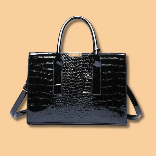 New York | Crocodile Print Leather Handbag