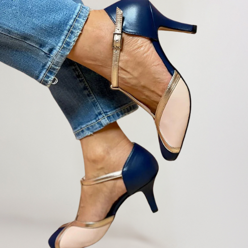 Virella | Comfortable T-Strap Heels