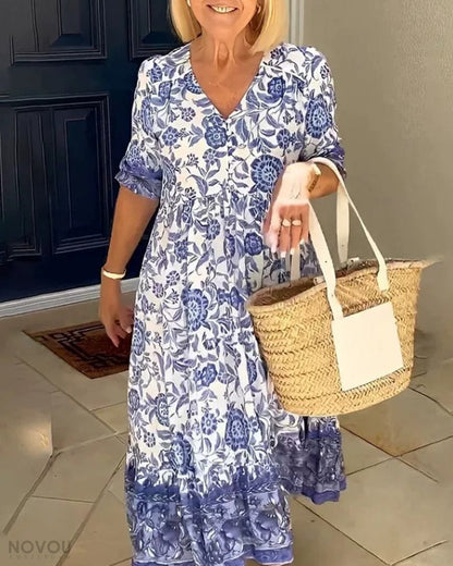 Alisette | V-Neck Floral Dress