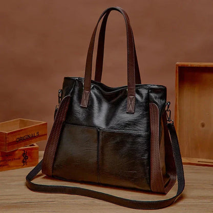 Indira | Classic Indigo Leather Handbag