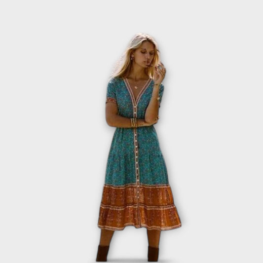 Selira | Boho Midi Dress